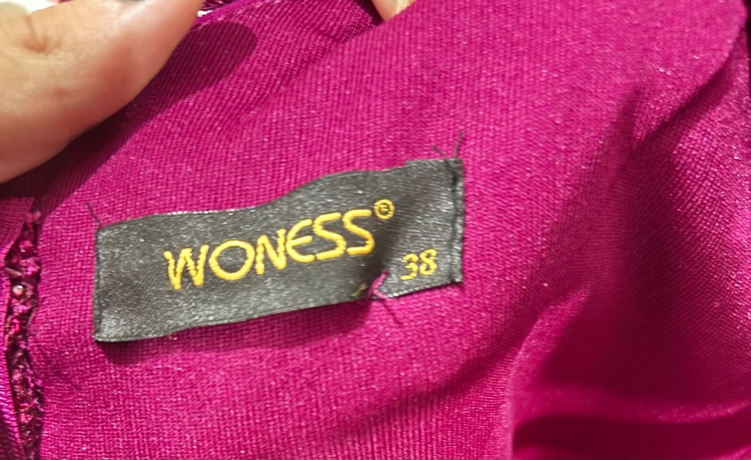 Fuşya Parlak balık Uzun Kadın abiye - Görsel 3