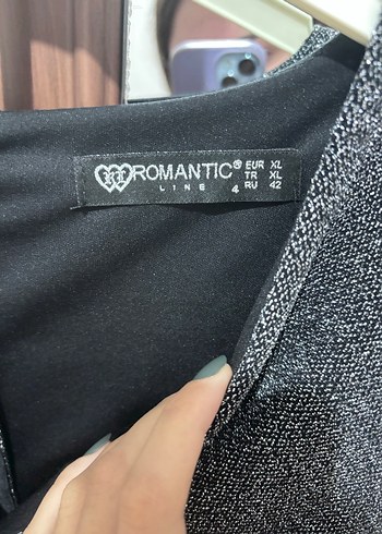 Gri Drapeli Uzun Kollu Kadın Abiye Elbise - Görsel 2