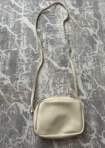 Yılan Desenli Beyaz Deri Kadın Çapraz Çanta - Görsel 2