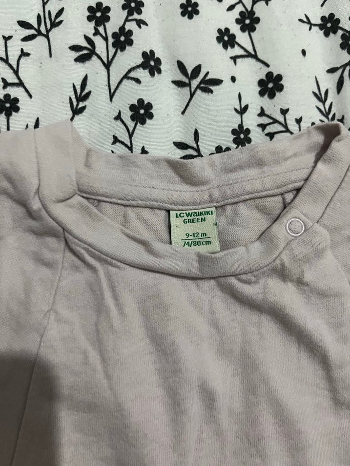 Kız Çocuk Gri Uzun Kollu Baskılı Tişört - Görsel 2