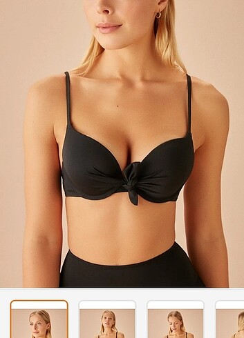 Suwen Suwen Önden Bağcıklı Dolgulu Bikini Üstü