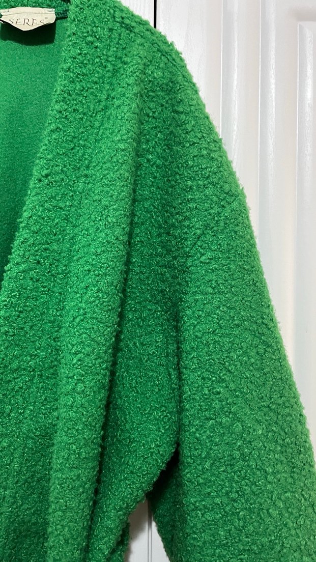 Uzun Yeşil Kadın Salaş Bornoz - Görsel 3