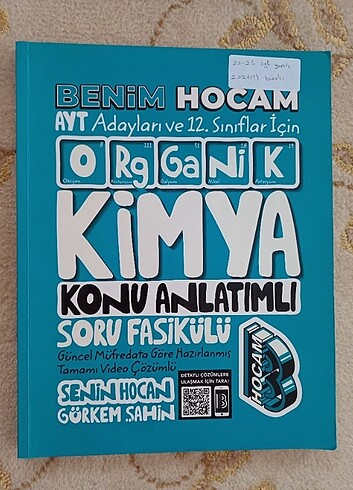 Benim hocam organik kimya konu anlatımı