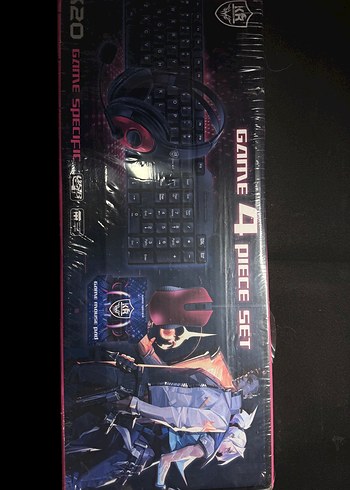 Kırmızı Oyun Klavyesi 4 Parça Set - Görsel 3