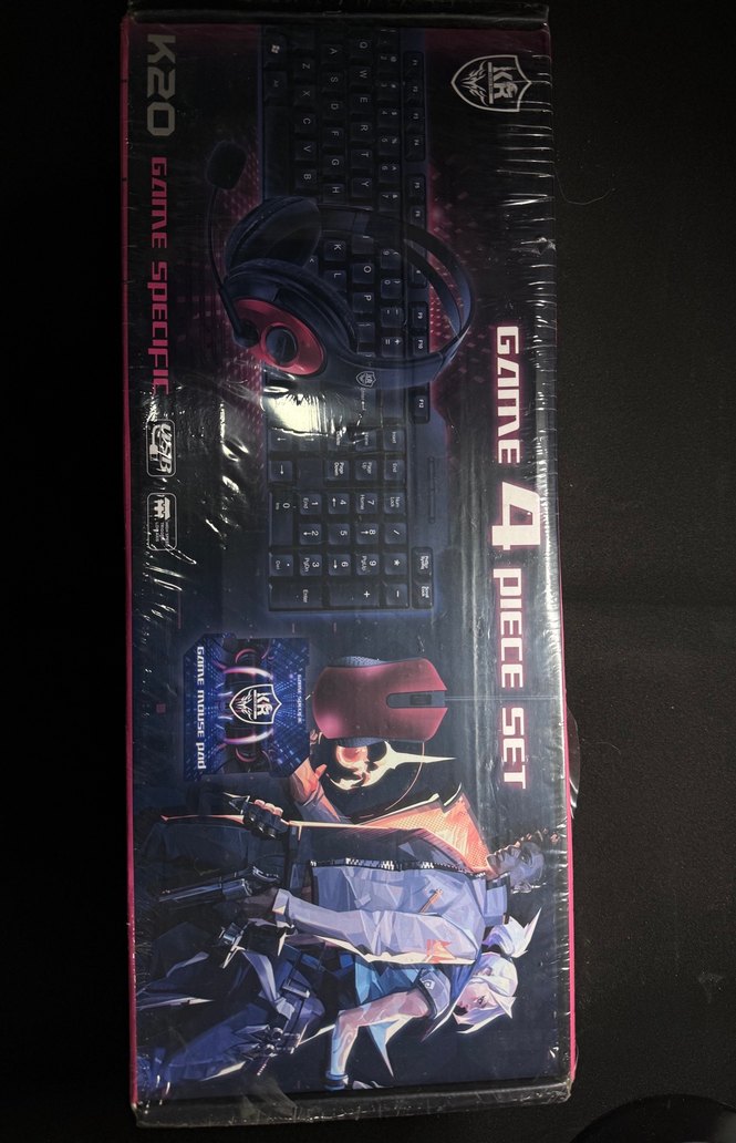 Kırmızı Oyun Klavyesi 4 Parça Set - Görsel 3