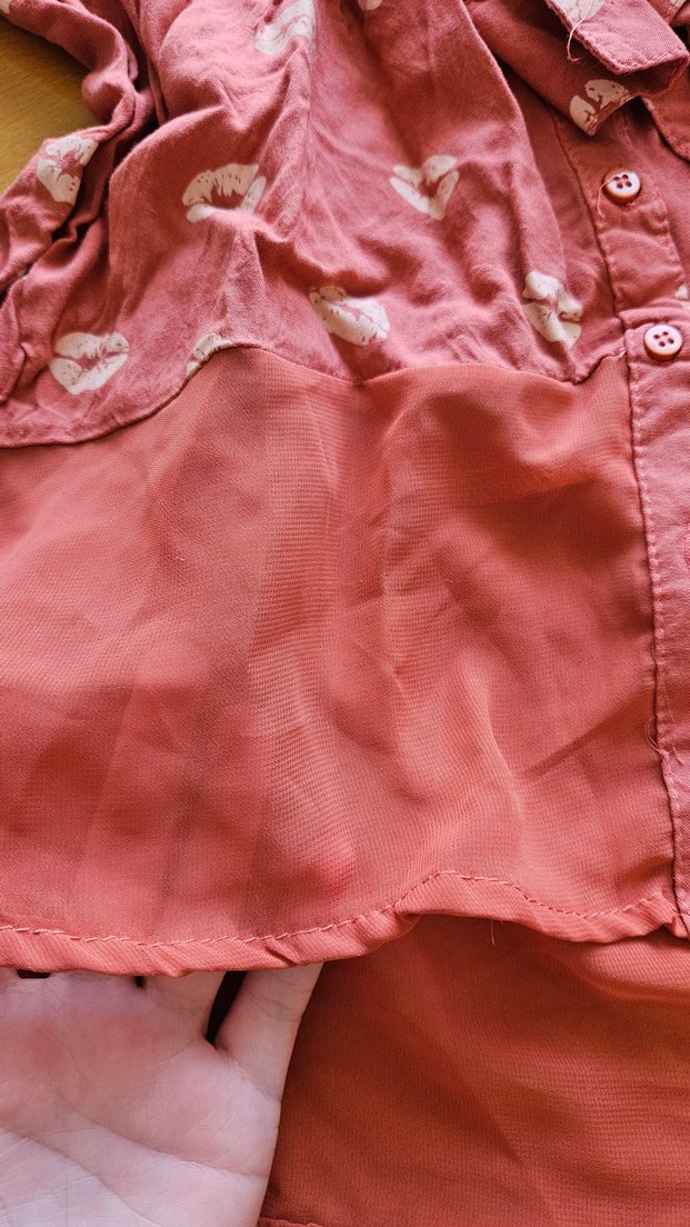 Altı Tüllü, Pembe, Öpücük Desenli Kadın Gömlek - Görsel 2