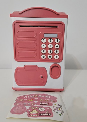 Parmak İzi Kilitli Renkli ATM Kumbara - Görsel 2