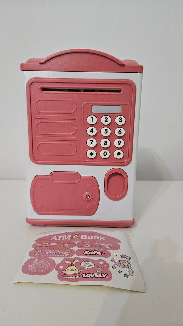 Parmak İzi Kilitli Renkli ATM Kumbara - Görsel 2