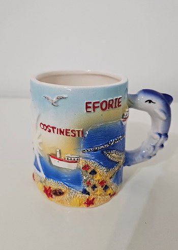 Renkli Romanya Hatırası Seramik Kupa - Görsel 2