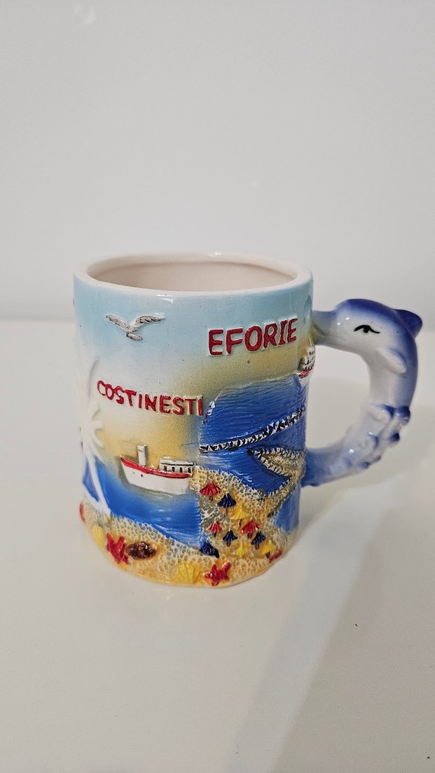 Renkli Romanya Hatırası Seramik Kupa - Görsel 2