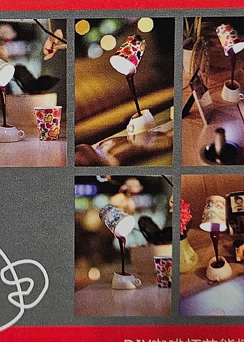 Dökülen Kahve Görünümlü Masa Lambası - Görsel 3