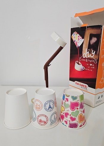 Dökülen Kahve Görünümlü Masa Lambası - Görsel 2