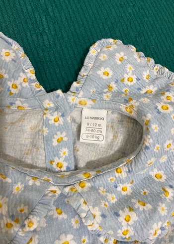 LC Waikiki Kız Çocuk Sarı Çiçekli Fırfırlı Elbise