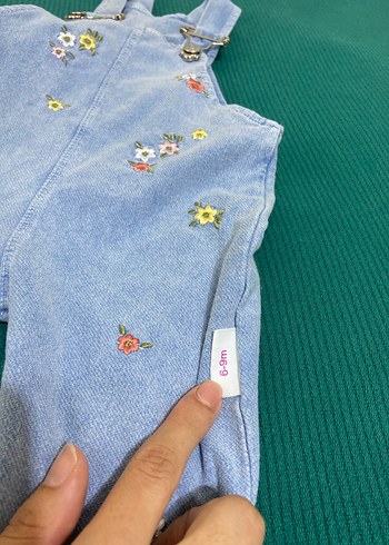 Diğer Nakış işlemeli mavi kot tulum