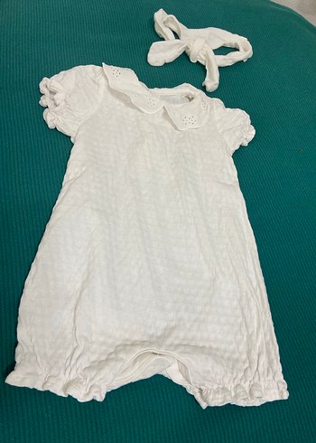 Dantelli Beyaz Kız Bebek Tulum
