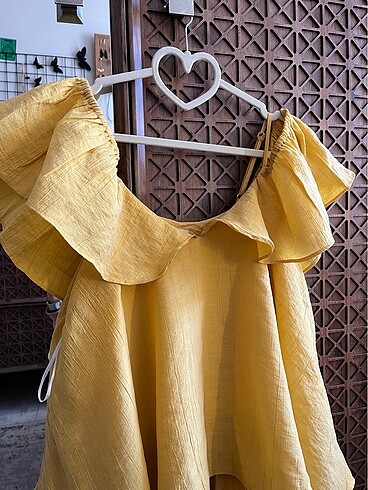 m Beden sarı Renk H&M elbise