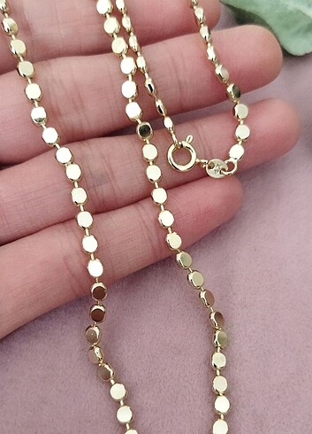 Beden 14K Renkte 50 cm Xuping Ezme Pul Zincir Kolye