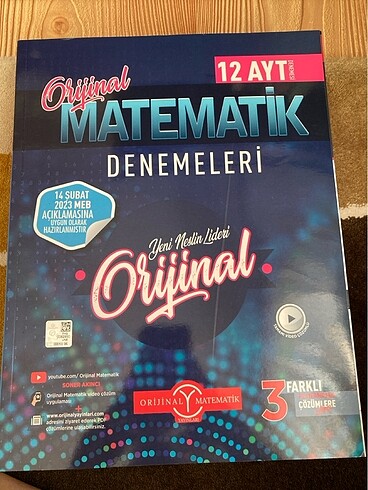 Orjinal ayt matematik denemesi