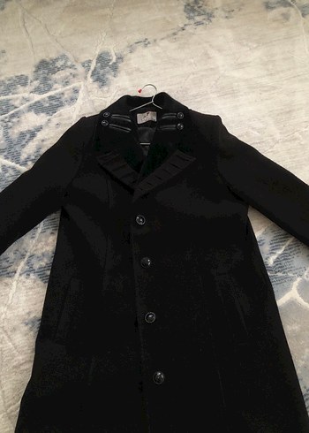 Klasik Siyah Uzun Kürklü erkek Kaban - Görsel 2