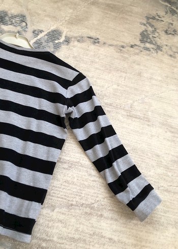 Kız çocuk çizgili kazak - Görsel 4