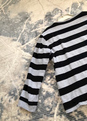 Kız çocuk çizgili kazak - Görsel 5