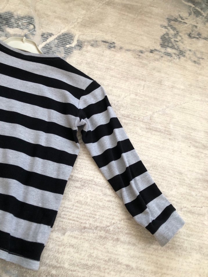 Kız çocuk çizgili kazak - Görsel 4