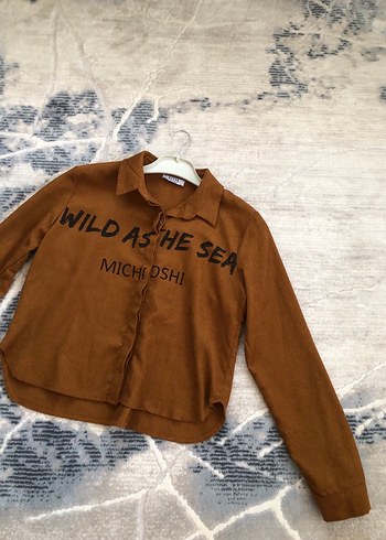 Kahverengi Kadın Gömlek - Görsel 2