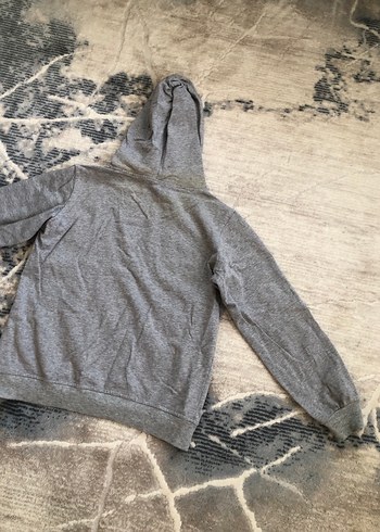 Gri Kapüşonlu Kadın Sweatshirt - Görsel 5