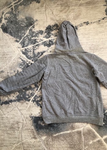 Gri Kapüşonlu Kadın Sweatshirt - Görsel 4