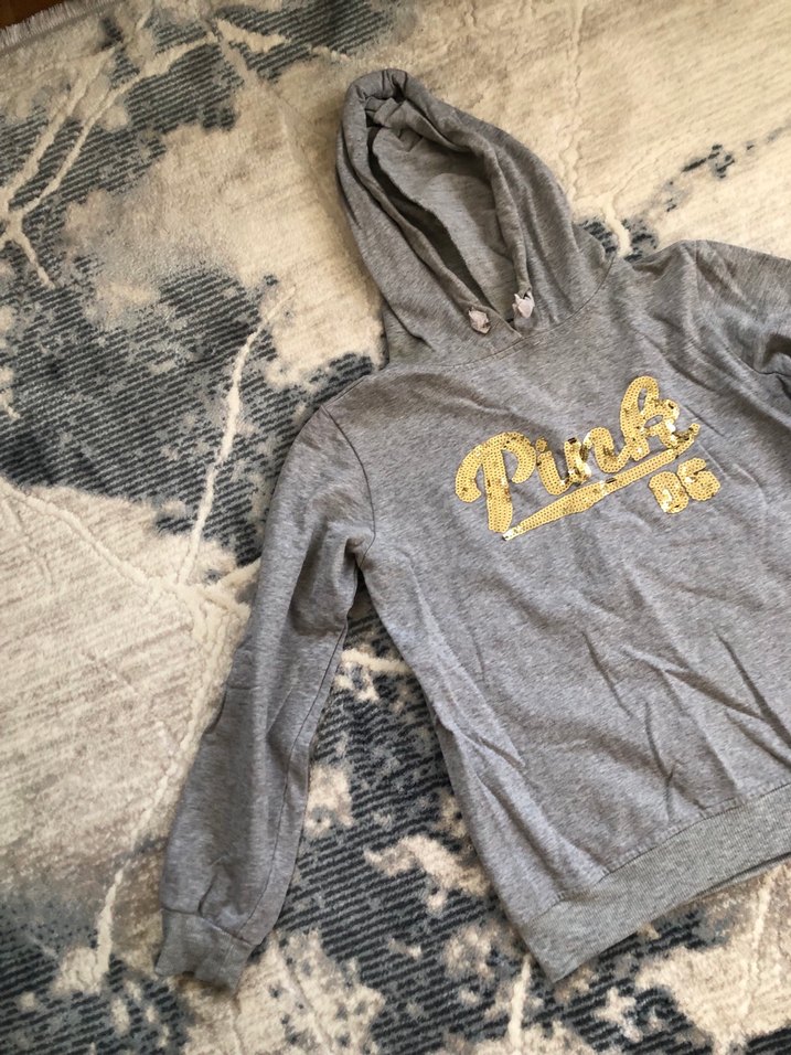 Gri Kapüşonlu Kadın Sweatshirt - Görsel 2