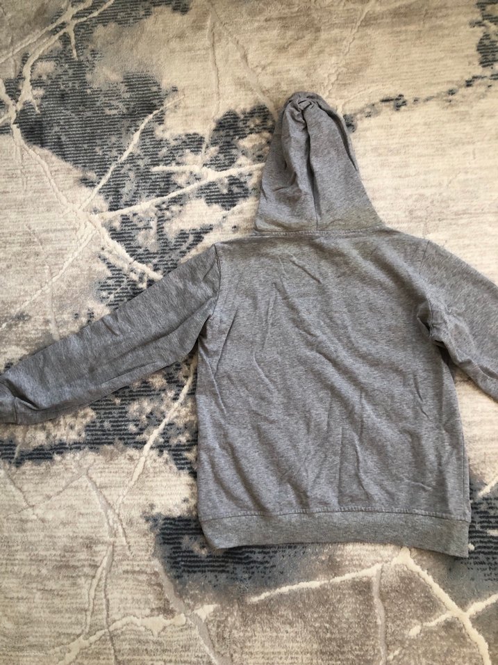 Gri Kapüşonlu Kadın Sweatshirt - Görsel 4