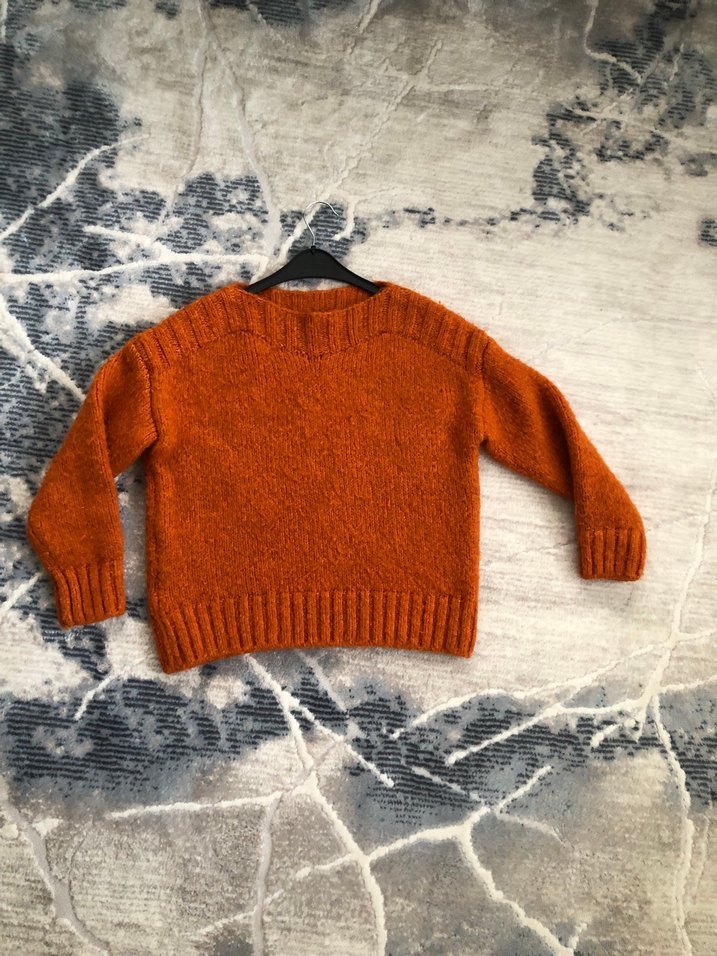 Bohem Tarzı turuncu Kadın Kazak - Görsel 2