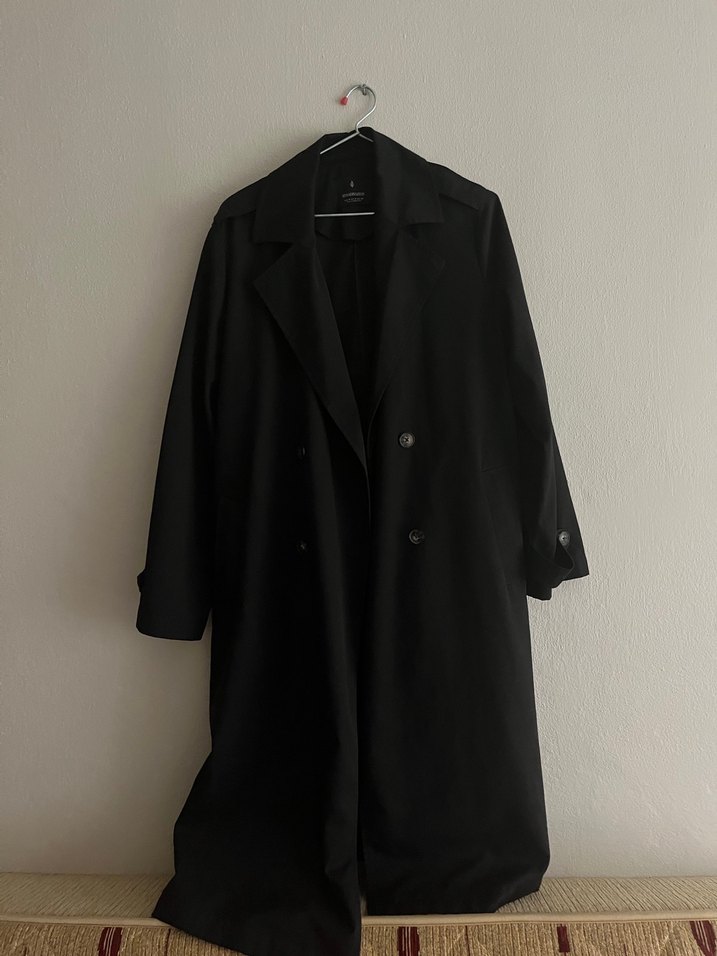 Siyah Trençkot - Görsel 2