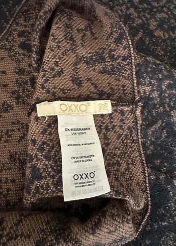 Oxxo marka boyunluk şık  kahverengi desenli - Görsel 2