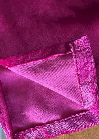 Bordo ince kadife Uzun Kollu  tunik - Görsel 5