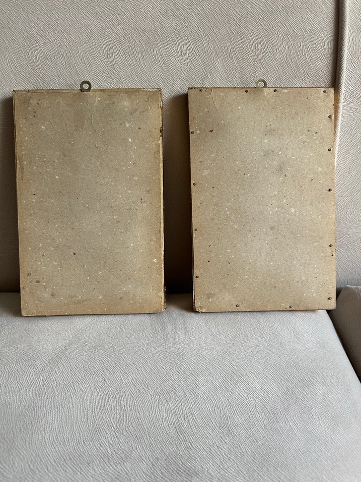 Altın Renkli Çiçek Desenli İkili Tablo hediyeli - Görsel 3