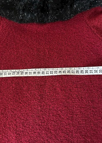 Bordo Boğazlı Kadın Triko Kazak - Görsel 2