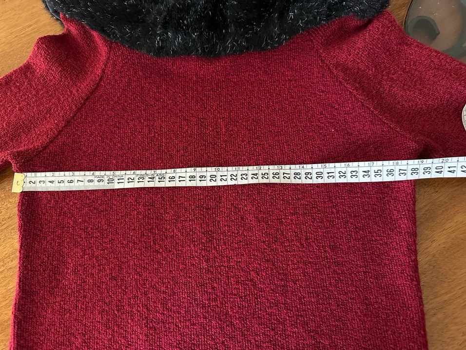 Bordo Boğazlı Kadın Triko Kazak - Görsel 2