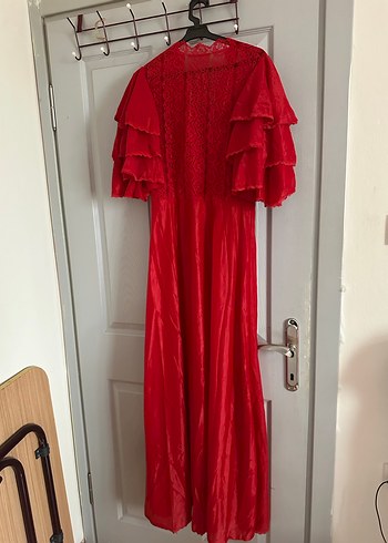 İpek saten dökümlü iç dış takım gecelik sıfır - Görsel 7