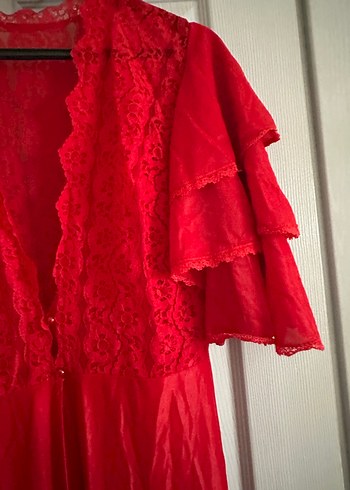 İpek saten dökümlü iç dış takım gecelik sıfır - Görsel 5