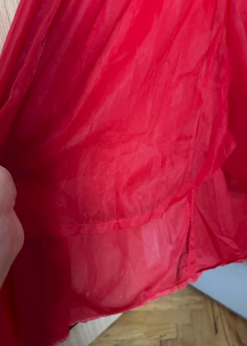 İpek saten dökümlü iç dış takım gecelik sıfır - Görsel 8