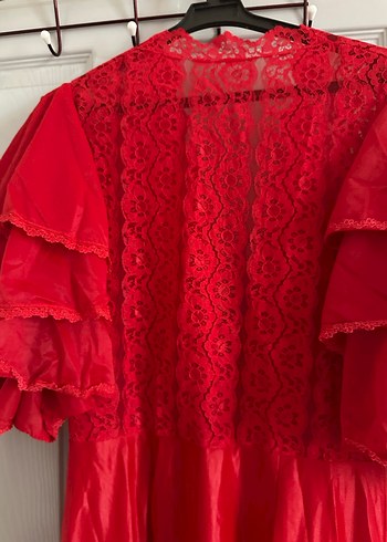 İpek saten dökümlü iç dış takım gecelik sıfır - Görsel 6