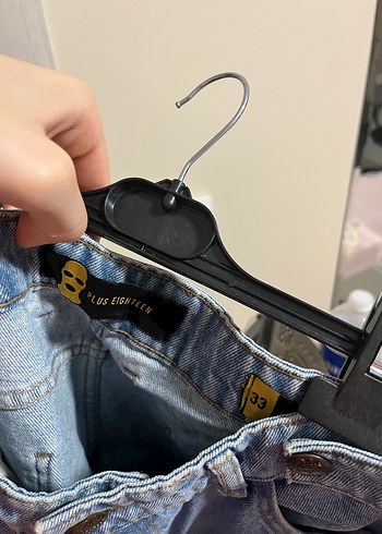 Diğer Erkek Mavi Loose Fit Midi Kot Pantolon