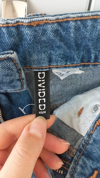 38 Beden mavi Renk H&M Yüksel Bel Kot Şort