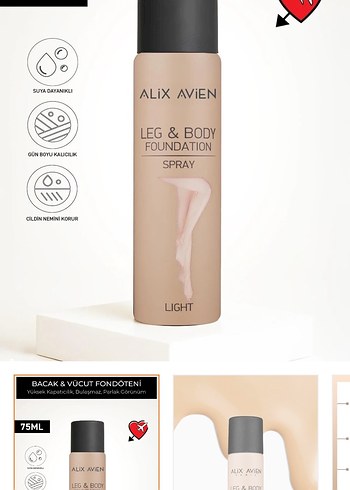 Beden Alix Avien Light Fondöten Sprey