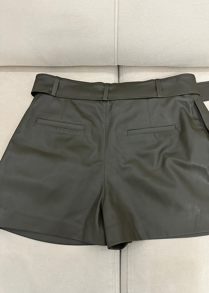 Deri şort etek - Görsel 2