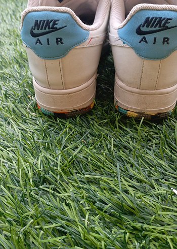 Renkli Bağcıklı Beyaz Kadın Spor Ayakkabısı - Görsel 3