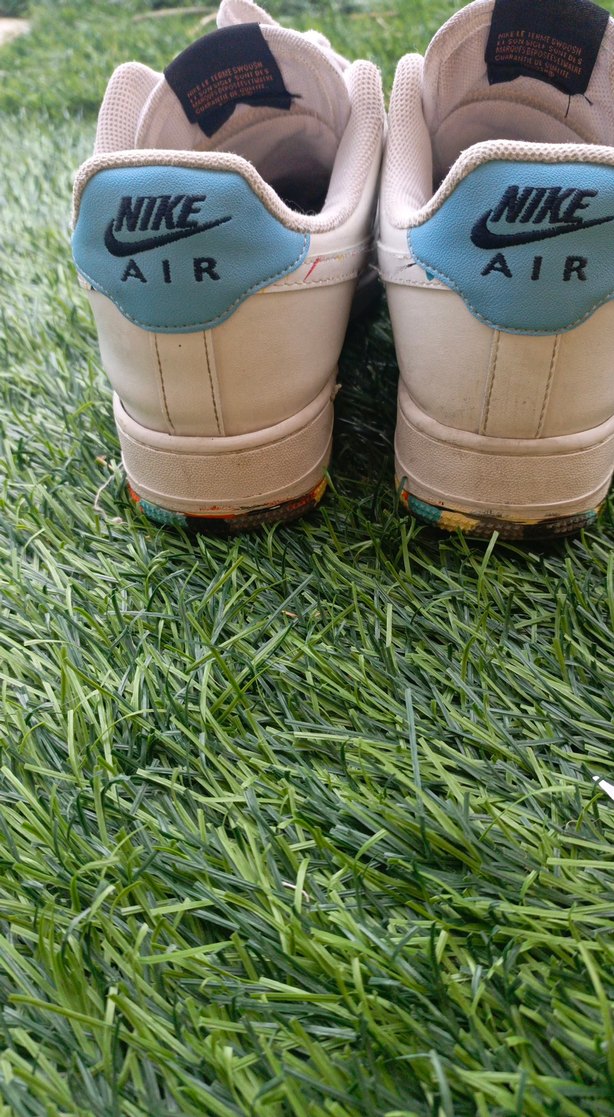 Renkli Bağcıklı Beyaz Kadın Spor Ayakkabısı - Görsel 3