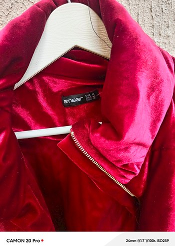 Bordo Kadın Kısa Fermuarlı Ceket - Görsel 3