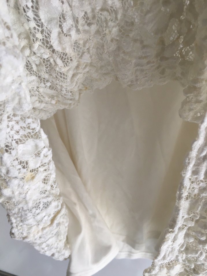 Dantel Detaylı Beyaz Kısa Kollu Kadın Bluz - Görsel 5